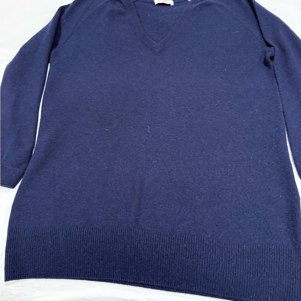 Equipment Navy V-Neck Sweater